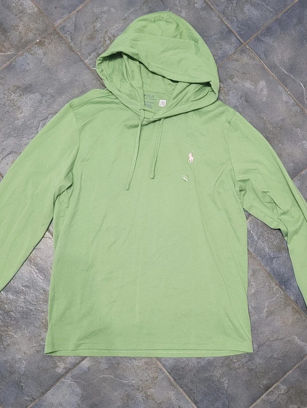 Polo Ralph Lauren unisex green lightweight hoodie men’s S women’s relaxed preppy